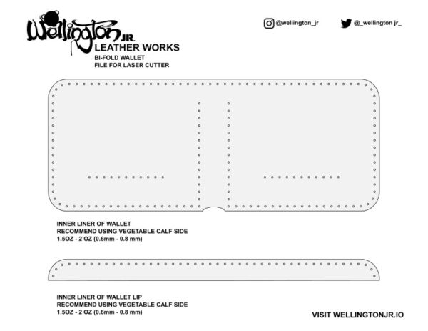 Wellington JR Bi-Fold Wallet Template