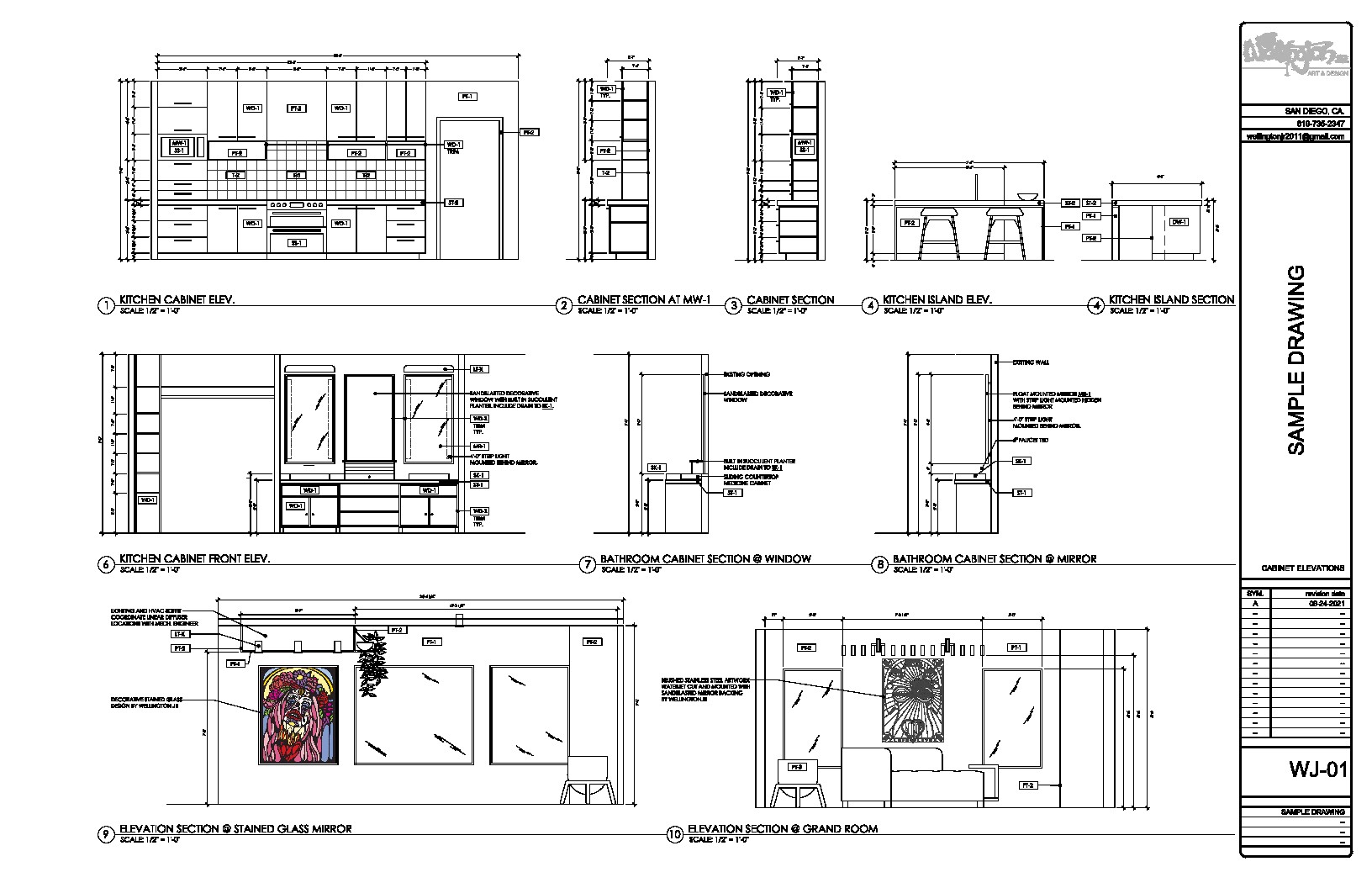 CAD Interior Elevation Plans