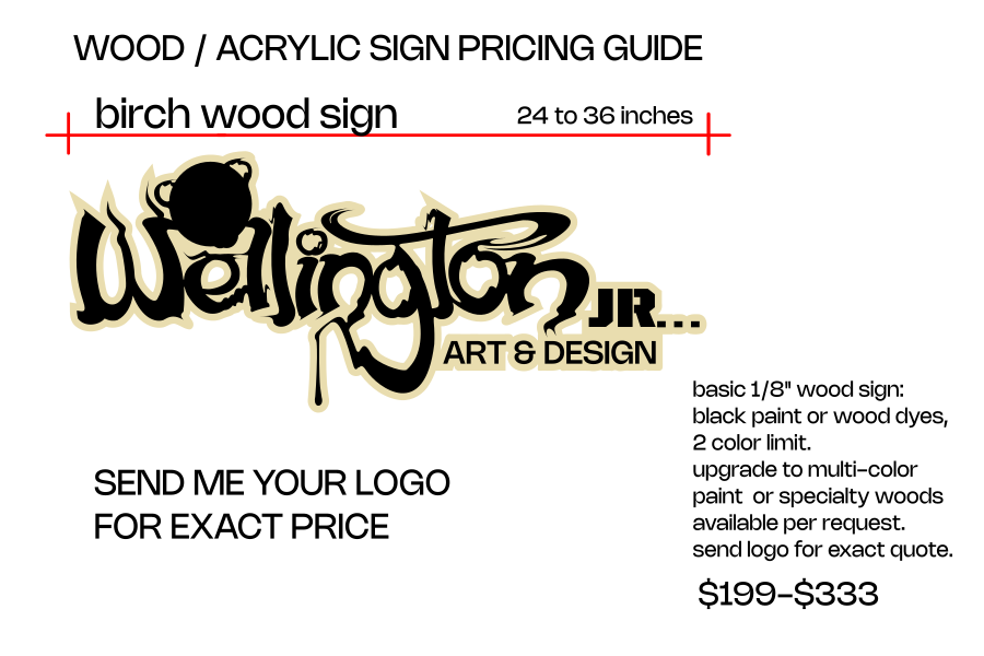 laser cut wood signs custom pricing guide