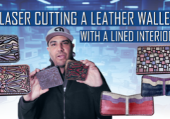 laser cutting a leather wallet-blog